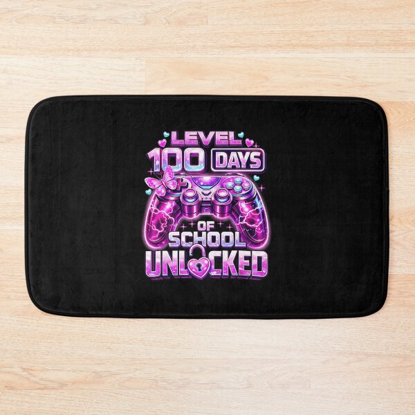 Item preview, Level 100 Unlocked Girls Gamer 100 Days of School  designed and sold by FGTV2021.
