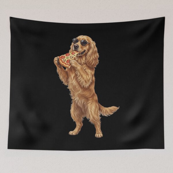 Item preview, Funny Cocker Spaniel Eating Pizza Dog Mom Dad Lover designed and sold by TerryConnells.