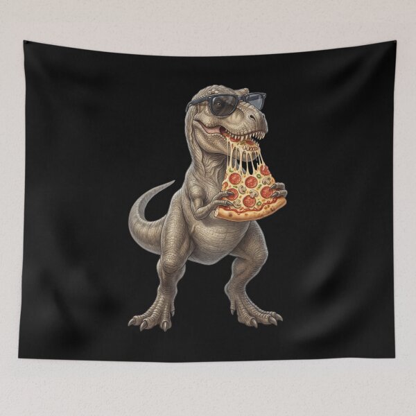 Item preview, Funny Dinosaur Eating Pizza Animal Lover designed and sold by TerryConnells.