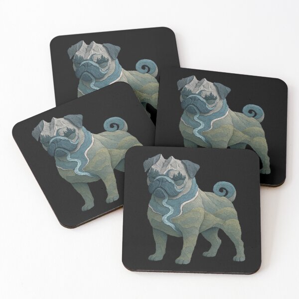 Item preview, Artistic Landscape Pug – Nature Dog Aesthetic designed and sold by printedartgoods.