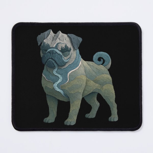 Item preview, Artistic Landscape Pug – Nature Dog Aesthetic designed and sold by printedartgoods.