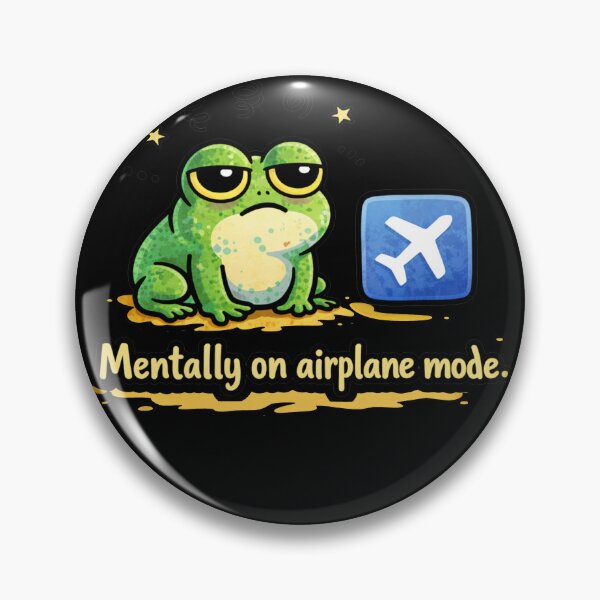 Item preview, Mentally on Airplane Mode Frog Meme Shirt designed and sold by MonkiFlipp.
