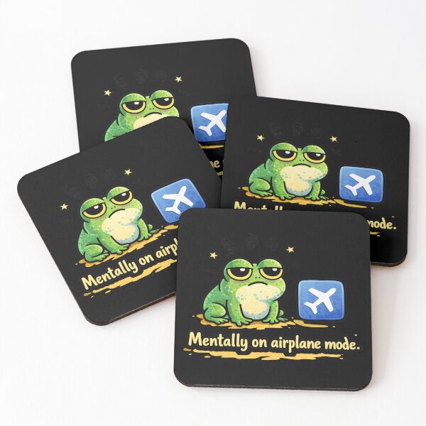 Item preview, Mentally on Airplane Mode Frog Meme Shirt designed and sold by MonkiFlipp.