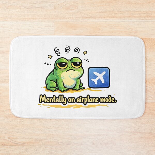 Item preview, Mentally on Airplane Mode Frog designed and sold by MonkiFlipp.