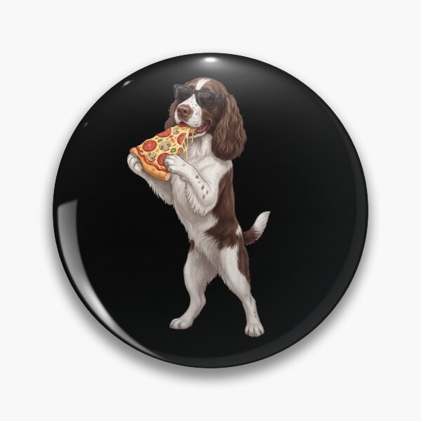 Item preview, Funny English Springer Spaniel Eating Pizza Dog Mom Dad Lover designed and sold by TerryConnells.