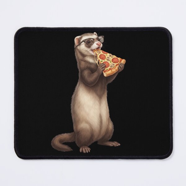 Item preview, Funny Ferret Eating Pizza Animal Lover designed and sold by TerryConnells.
