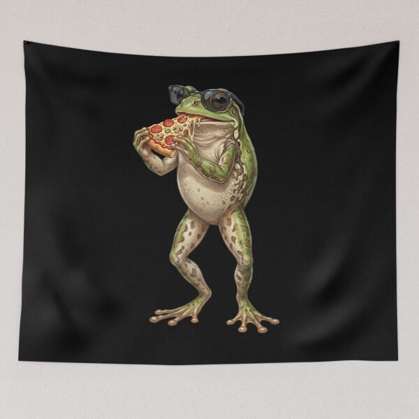 Item preview, Funny Frog Eating Pizza Animal Lover designed and sold by TerryConnells.