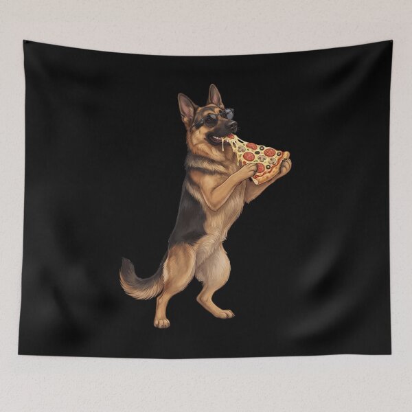 Item preview, Funny German Shepherd Eating Pizza Dog Mom Dad Lover designed and sold by TerryConnells.