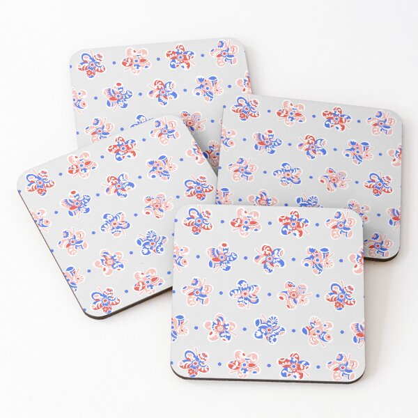 Item preview, Porcelain Blooms in Quiet Fall in Snowy Grey designed and sold by runcatrun.