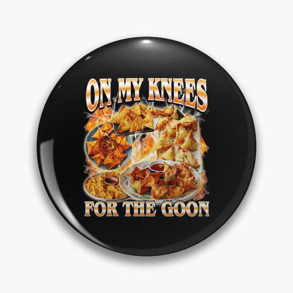 Item preview, On My Knees For The Goon Crab Rangoon Funny Food Meme designed and sold by tadmercado.