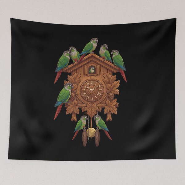 Item preview, Funny Green Cheek Conure Parrot Clock Mom Dad Lover designed and sold by TerryConnells.