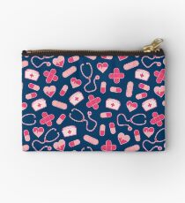 Rosa und Blau Krankenschwester Pattern Täschchen