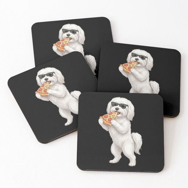 Item preview, Funny Maltese Eating Pizza Dog Mom Dad Lover designed and sold by TerryConnells.