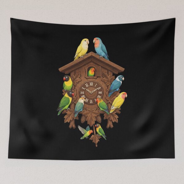 Item preview, Funny Lovebird Parrot Clock Mom Dad Lover designed and sold by TerryConnells.