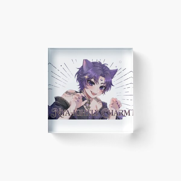 Item preview, Ethereal Celestial Goth Neko Boy with Moon and Stars designed and sold by Jbantan.