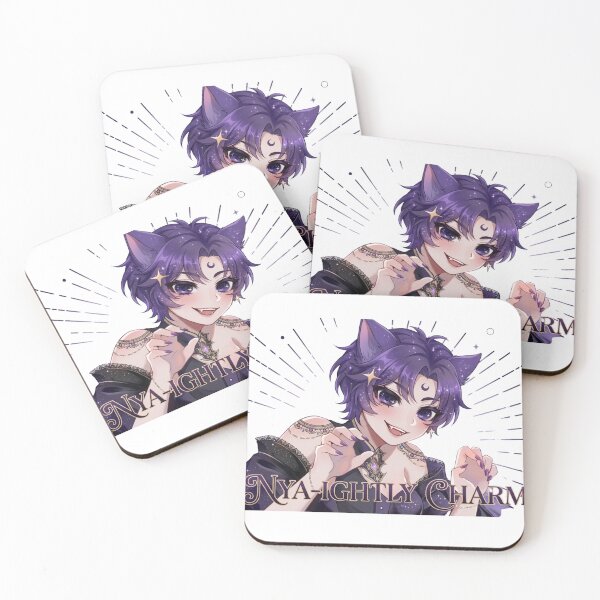Item preview, Ethereal Celestial Goth Neko Boy with Moon and Stars designed and sold by Jbantan.