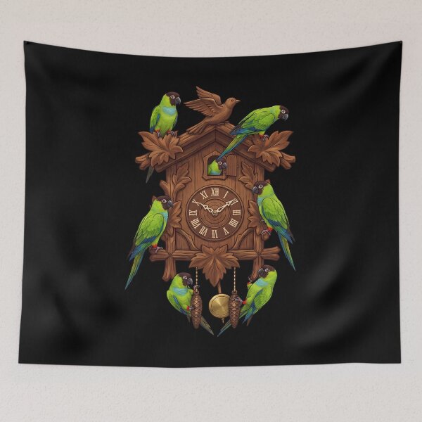 Item preview, Funny Nanday Conure Parrot Clock Mom Dad Lover designed and sold by TerryConnells.