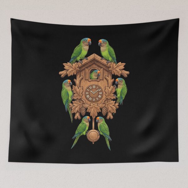 Item preview, Funny Peach Fronted Conure Parrot Clock Mom Dad Lover designed and sold by TerryConnells.
