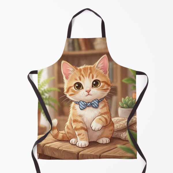 Item preview, Cute Ginger Kitten with Blue Bow Tie designed and sold by Pulp-Peel.