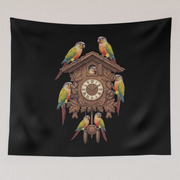 Item preview, Funny Pineapple Green Cheeked Conure Parrot Clock Mom Dad Lover designed and sold by TerryConnells.