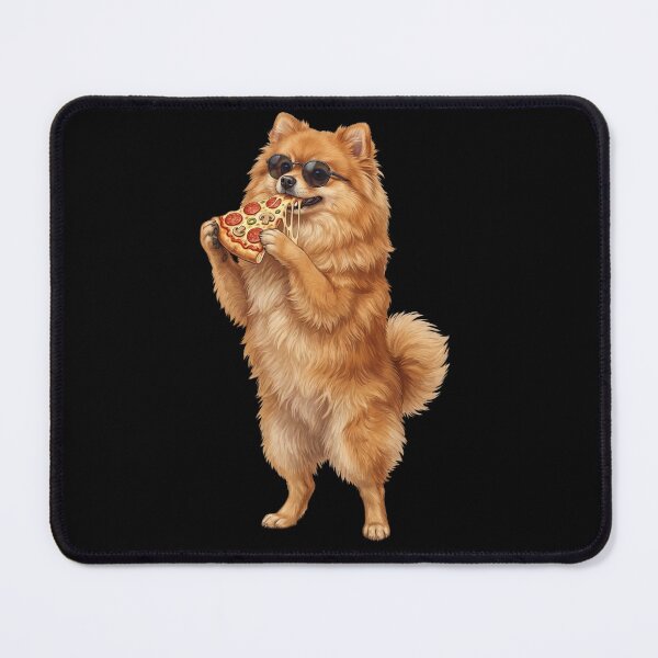 Artikelvorschau, Lustiger Pomeranian isst Pizza, Hundemama, Hundepapa, Liebhaber entworfen und verkauft von TerryConnells.