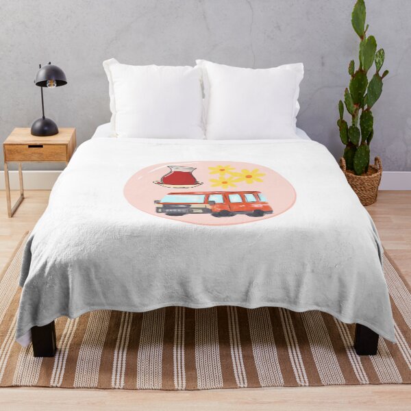 Item preview, Retro Turkish Service Van and Tea Glass Flat Illustration | Nostalgic Travel Art designed and sold by Atlasoloji.
