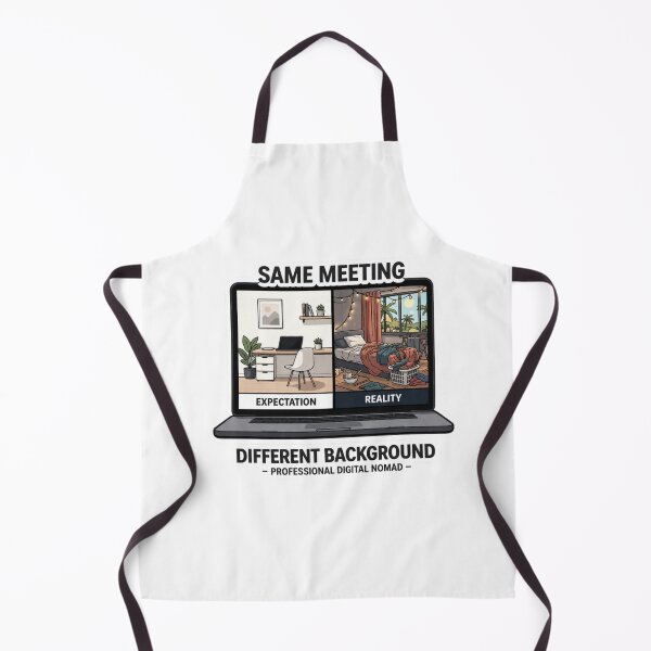 Item preview, Funny Remote Work Design – Same Meeting Different Background, Work From Home Humor, Digital Nomad Joke, Expectation vs Reality Sticker PNG designed and sold by ZYNORAworld.
