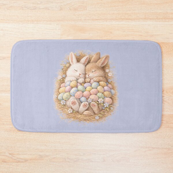 Item preview, Sleeping Easter Bunnies – Cute Pastel Bunny Watercolour Art designed and sold by inspired-works.
