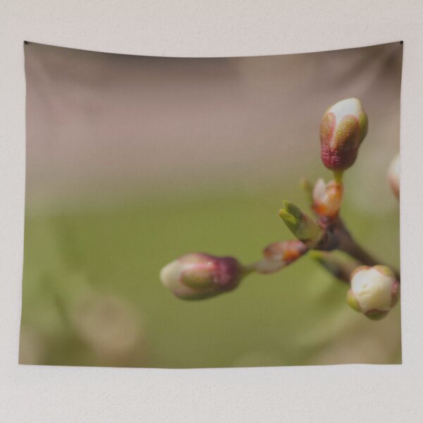 Item preview, Emerging Leaf and Flower Buds close-up - Nature Aesthetic designed and sold by vikko-art.