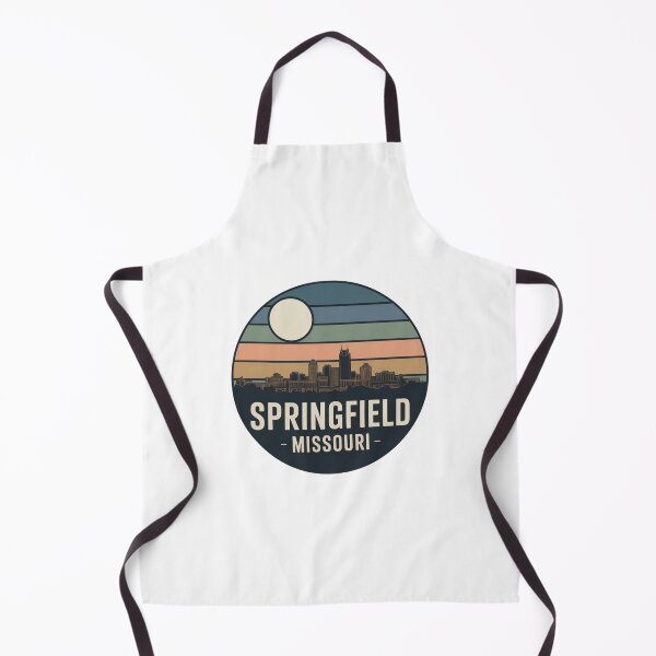 Aperçu de l'œuvre Springfield, Missouri : Badge représentant la silhouette du coucher de soleil aux teintes douces créée et vendue par CircinusStore.