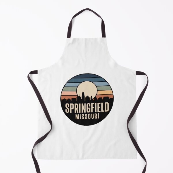 Aperçu de l'œuvre Springfield, Missouri : Badge rétro bleu-vert discret représentant le coucher de soleil créée et vendue par CircinusStore.