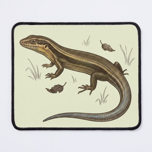 Item preview, Western Skink with Grass and Fallen Leaves designed and sold by BirdsnStuff.