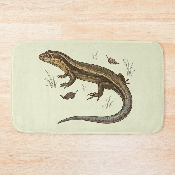 Item preview, Western Skink with Grass and Fallen Leaves designed and sold by BirdsnStuff.