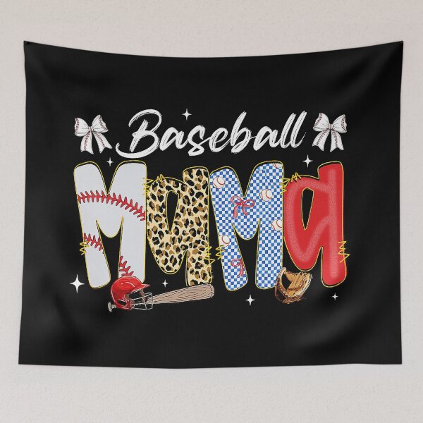 Item preview, Baseball Mama Coquette Bow Game Day Cute Leopard Print designed and sold by miaa-artistshop.
