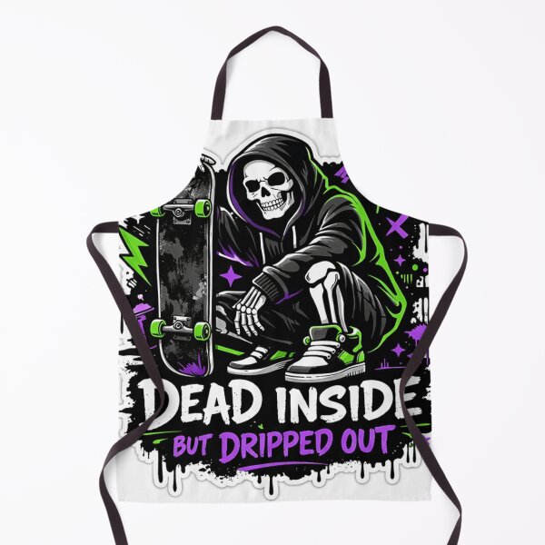 Item preview, Dead Inside But Dripped Out Skeleton Skateboard Sticker – Streetwear Aesthetic Graphic . designed and sold by ZenGrowth4.