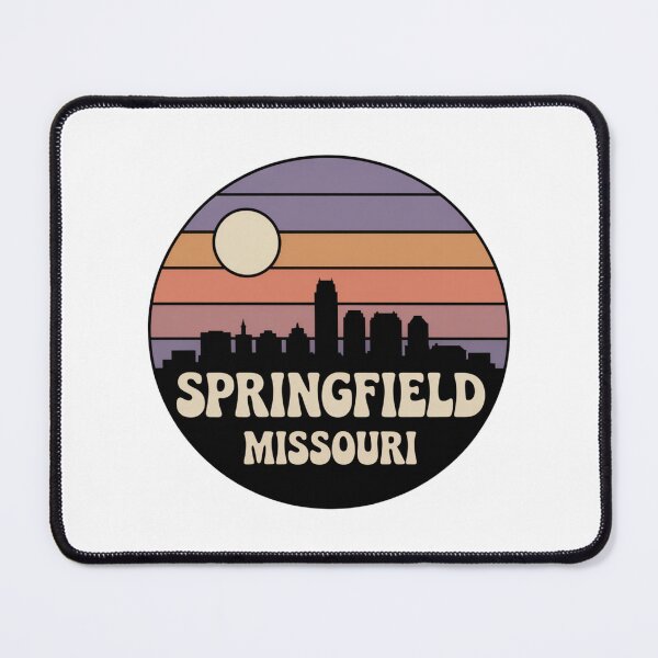 Item preview, Springfield Missouri: Purple Orange Sunset Skyline Badge designed and sold by CircinusStore.