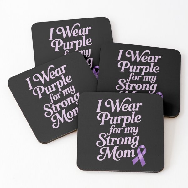 Item preview, I wear Purple For My Strong Mom Pancreatic Cancer Awareness and Support designed and sold by IdunayaStore.