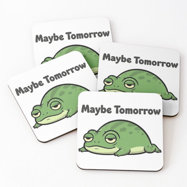 Item preview, Maybe Tomorrow Lazy Frog Sticker designed and sold by Mojbin.