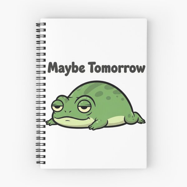 Item preview, Maybe Tomorrow Lazy Frog Sticker designed and sold by Mojbin.