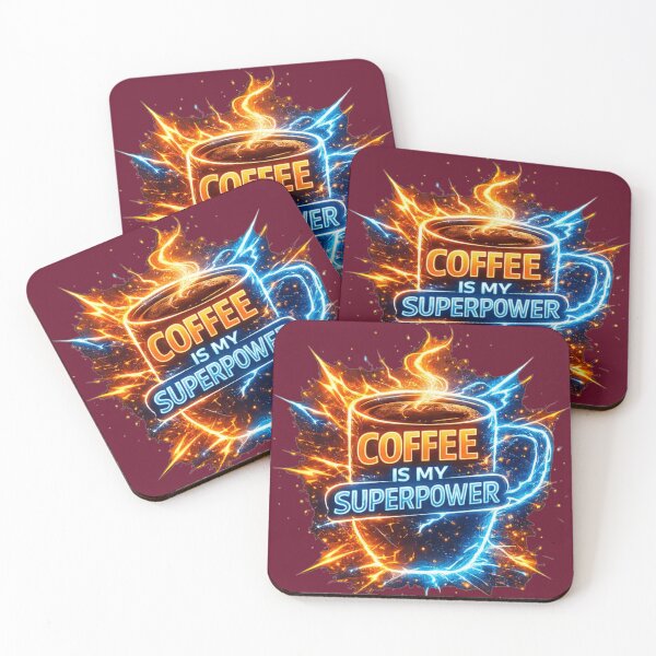 Item preview, Coffee is my Superpower designed and sold by Nika Art Studio.