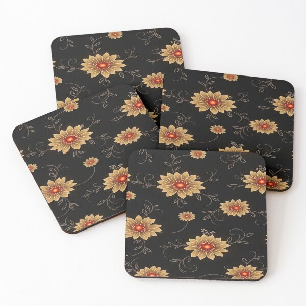 Item preview, Drawing of a golden floral bloom designed and sold by NivyasArtistry.