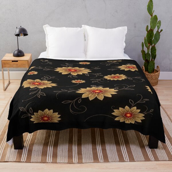 Item preview, Drawing of a golden floral bloom designed and sold by NivyasArtistry.