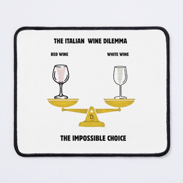 Item preview, Funny Italian Wine Dilemma Sticker & Shirt - Barolo vs Prosecco Gift designed and sold by TheItaliandilemma.