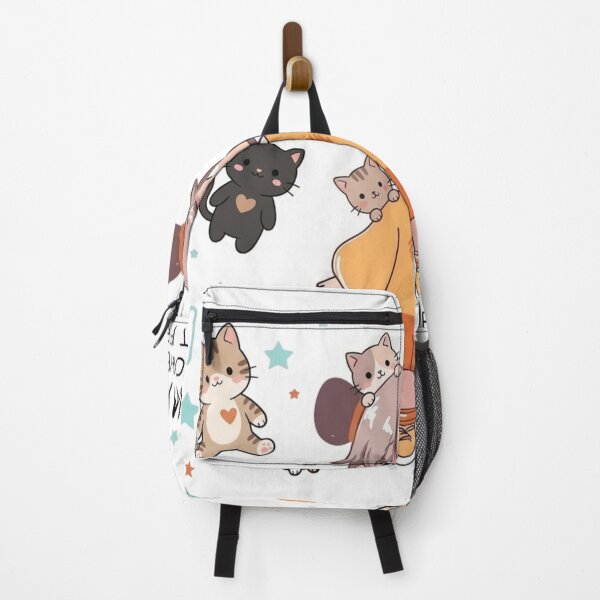 Item preview, Aesthetic Pastel Anime Girl and Multiple Cute Cats Design designed and sold by Jbantan.