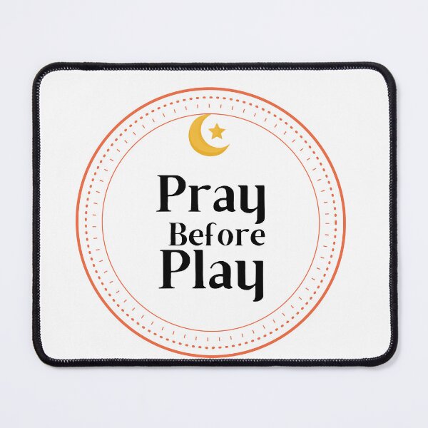 Item preview, PRAY B4 PLAY Hoodie – Faith Before Action Motivational Streetwear Design designed and sold by Iron Rose Islamic Print.