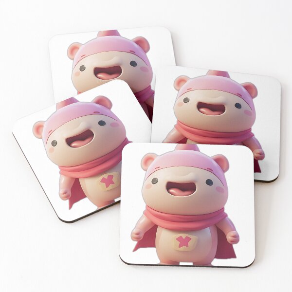 Item preview, Adorable Pink Superhero Creature - Cute Kawaii Guardian Art designed and sold by Suksak.