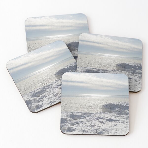 Item preview, Sunlit Winter Sea View with Icebergs designed and sold by Georgia Mizuleva.
