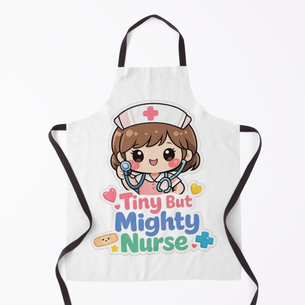 Item preview, Tiny But Mighty Nurse – Kawaii Pastel Sticker designed and sold by mbmstores.