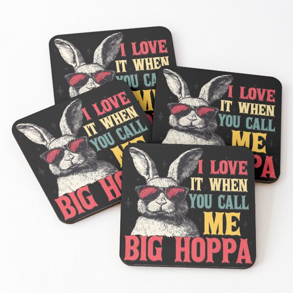 Item preview, I Love It When You Call Me Big Hoppa T-Shirt | Cool Rabbit With Sunglasses Retro Vintage Funny Animal Tee designed and sold by Dmo3HarkoArt.