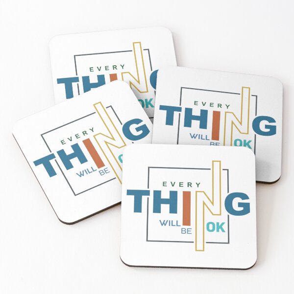 Item preview, Every Thing Will Be OK – Neon Typography Design designed and sold by CreatifyTee.